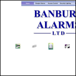 Screen shot of the Banbury Alarms Ltd website.