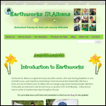 Screen shot of the Earthworks St.Albans website.