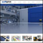 Screen shot of the Swift Creative Print Ltd website.
