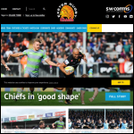 Screen shot of the Exeter Rugby Group Plc website.