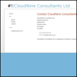 Screen shot of the Cloudnine Consultants Ltd website.