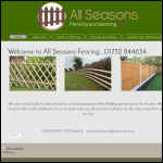 Screen shot of the All Seasons (South East) Ltd website.