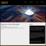 Screen shot of the Cedar Technologies (1997) Ltd website.