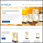Screen shot of the Vega Nutritionals Ltd website.