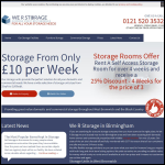 Screen shot of the We R Storage Ltd website.