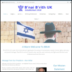 Screen shot of the B'nai B'rith United Kingdom website.