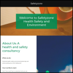 Screen shot of the Safety Zone (Europe) Ltd website.