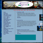 Screen shot of the Adventure Divers Ltd website.