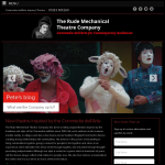 Screen shot of the The Rude Mechanical Theatre Company website.