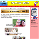 Screen shot of the Faith & Light website.