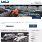 Screen shot of the Swift Tyre Services Ltd website.
