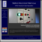 Screen shot of the Triple Pole Electrics Ltd website.