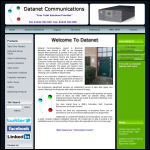 Screen shot of the Datanet Communications Ltd website.