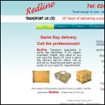 Screen shot of the Redline Haulage Uk Ltd website.