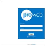 Screen shot of the Proweb Ltd website.