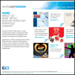 Screen shot of the White Light Design Ltd website.
