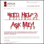 Screen shot of the Verus People Ltd website.