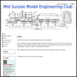 Screen shot of the Mid-sussex Model Engineering Club Ltd website.