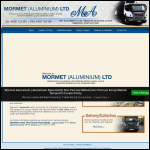 Screen shot of the Mormet (Aluminium) Ltd website.