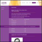 Screen shot of the Operis Group Plc website.