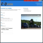 Screen shot of the C D Transport Services Ltd website.