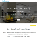 Screen shot of the Blun Interior Design website.