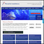 Screen shot of the Phonelink Installations Ltd website.
