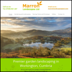 Screen shot of the Marron Landscapes Ltd website.