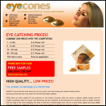 Screen shot of the Eyecones Ltd website.