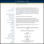 Screen shot of the J Freeman Ltd website.