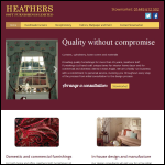Screen shot of the Heathers Soft Furnishings Ltd website.