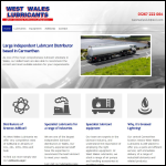 Screen shot of the West Wales Lubricants website.