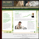 Screen shot of the Busby Consultants Ltd website.
