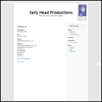 Screen shot of the Sally Head Productions Ltd website.