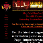 Screen shot of the Mayfield Bonfire Boyes & Belles Ltd website.