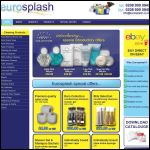 Screen shot of the Euro Splash & Co Ltd website.