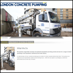 Screen shot of the London Concrete Ltd website.