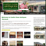 Screen shot of the Castle Antiques Ltd website.