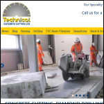 Screen shot of the Technical Concrete Cutting Ltd website.