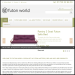 Screen shot of the Futon World Ltd website.