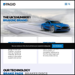 Screen shot of the Pagid Uk Ltd website.