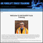 Screen shot of the UK Forklift Truck Training website.