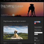 Screen shot of the Dog Training in London website.