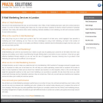 Screen shot of the prazal Solutions Pvt.Ltd website.