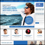 Screen shot of the Aspiration Hair Loss Clinic website.
