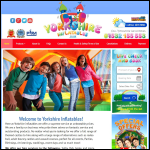 Screen shot of the Yorkshire Inflatbles website.