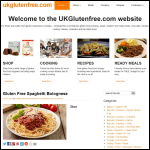 Screen shot of the Gluten Free Foods - ukglutenfree.com website.