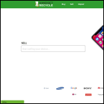 Screen shot of the HandsetRecycle website.