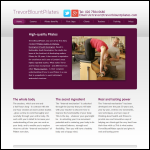Screen shot of the Trevor Blount Pilates website.