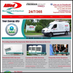 Screen shot of the Allied Heating & Plumbing Centre website.